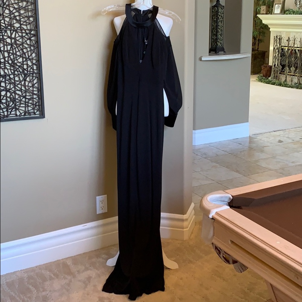 ABS long formal open shoulder gown NWT
